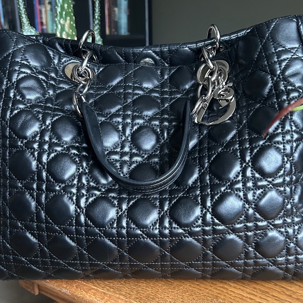 DIOR Black Cannage Soft Shopping Tote - SOLD